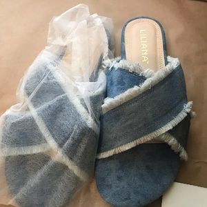 Denim women sandals
